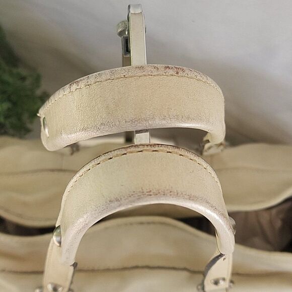 Olivia Harris Bone White Soft Sheep's Leather Shoulder Bag XL - Picture 5 of 13